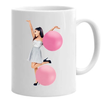 Cana alba personalizata cu ariana grande, INOVATIX&amp;reg;. 330 ml foto