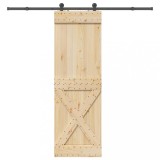 Ușă glisantă cu set de feronerie 70x210 cm, lemn masiv de pin