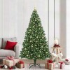 VidaXL Brad de Crăciun artificial Verde 210 cm PVC și Oțel și Plastic 3396926