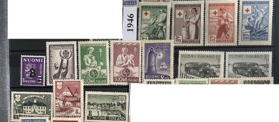 FINLANDA 1946, An complet, serii MNH foto