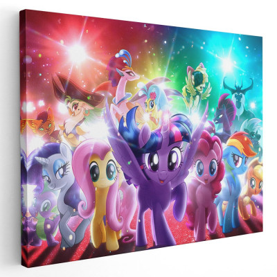 Tablou afis Micul Meu Ponei My Little Pony desene animate 2222 Tablou canvas pe panza CU RAMA 30x40 cm foto