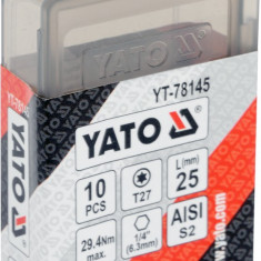 YATO Set 10 biti Torx T27 x 25 mm 1/4