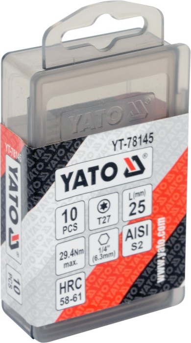 YATO Set 10 biti Torx T27 x 25 mm 1/4