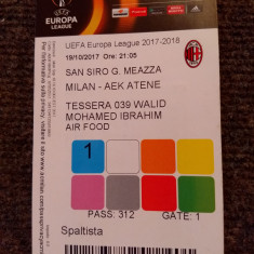 Bilet meci fotbal AC MILAN - AEK ATENA (Europa League 19.10.2017)