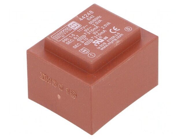 Transformator &icirc;ncapsulat 5VA 117VAC 9V 9V PCB