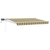 vidaXL Marchiză retractabilă manuală cu led-uri 3,5 x 2,5 m 3419282