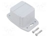 Carcasă universală HAMMOND 1555 50x52x40mm cu lame de fixare IP68 policarbonat gri deschis
