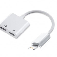 Cablu adaptor compatibil Iphone Lightning, Active, Spliter 2 in 1, mufa dual Lightning 8 pini, Cupru