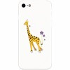 Husa silicon pentru Apple Iphone 5 / 5S / SE, Rollerskating Girafe Illustration