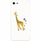 Husa silicon pentru Apple Iphone 5 / 5S / SE, Rollerskating Girafe Illustration