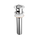 Valvă de scurgere chiuvetă Leziter cu preaplin, Alama + Otel Inox, Cromată, &Oslash;6.2cm x 8cm