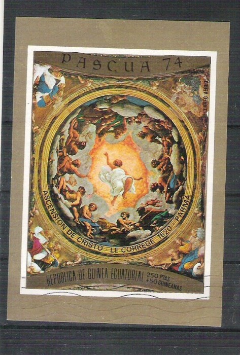 Eq. Guinea 1974 Painting, Religion, imperf. sheet, used I.045