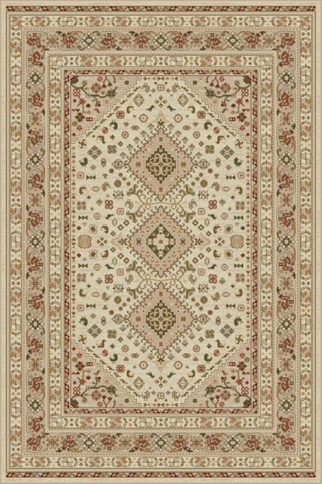 Covor Model Lotos 1531-100, Marime 80 x 150 cm, Crem, Inaltime Fir 8 mm, Antialergic, Polipropilena, Living, Dormitor, Sufragerie, Birou