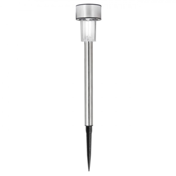 Lampa Solară, LED, Argintie, &Icirc;ntrerupător Pornit/Oprit, Pol 26cm