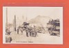 AMS @ - FOTO ORIGINALA BEREHOMET PE SIRET, BUCOVINA, COZMENI, STRADA INTRE PIETONI SI VEHICULE MILITARE, IN SPATE BISERICA SF. NICOLAE, Circulata, Fotografie