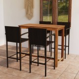 Cumpara ieftin Set mobilier bar de grădină, 5 piese, maro