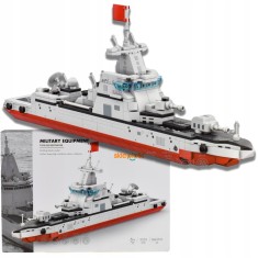 SET DE NAVĂ DE DISTRUGERE CU BLOCURI DE CONSTRUCȚIE PENTRU COPII MODEL MILITAR