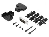 Mufă D-Sub 15 PIN &icirc;n unghi 45&deg; pentru lipire pe cablu, MH CONNECTORS