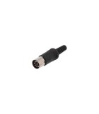 Mufa DIN 8 pini tata drept pe cablu cu lipire HIRSCHMANN 930 298-500