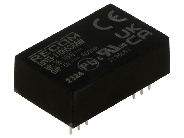 Convertor DC/DC 3W 36-160V la 5V 600mA DIP24