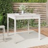 VidaXL Măsuță de grădină, alb, 82,5x82,5x76 cm, lemn masiv de pin 823963