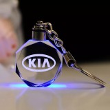 Breloc auto din cristal cu LED - Logo KIA