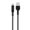 Cablu de date/incarcare, Borofone, Lightning, 1m, Negru