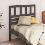 Tăblie de pat, gri, 106x4x100 cm, lemn masiv de pin, vidaXL
