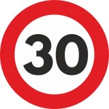 Autocolant Sticker "Limita Viteza" Reflectorizant - 30km/h