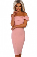 V360-5 Rochie bodycon cu decolteu bardot foto