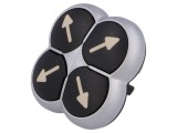 Comutator 4 poziții 22mm negru fără IP66 M22-D4-S-X7