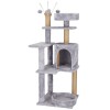 Ansamblu de joaca pentru pisici, cu loc pentru zgariat, ascuns, culcus, mingi, 127cm, gri Household NewTrend, Oem