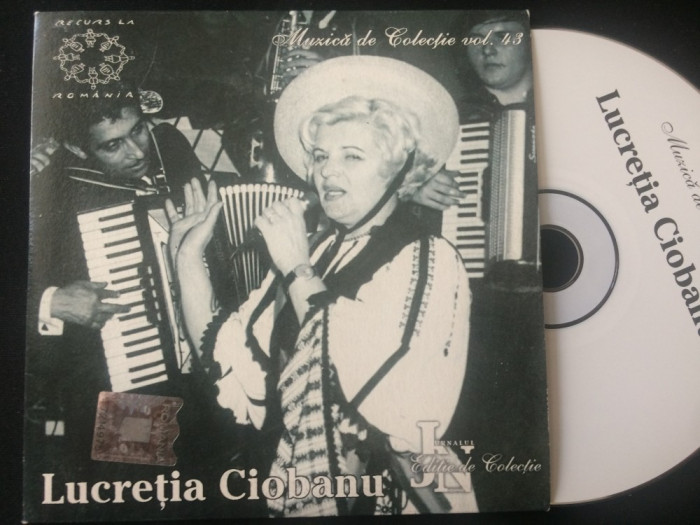 lucretia ciobanu cd disc selectii muzica populara folclor colectia jurnalul VG++