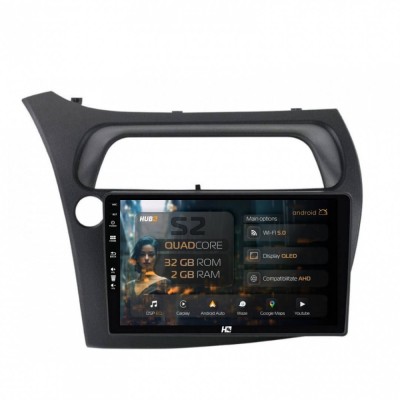 Navigatie Honda Civic Hatchback (2006-2011) 2GB RAM Android 13 GPS Wi-FI Carplay Android Auto USB Bluetooth Radio Waze Touchscreen 9 inch foto