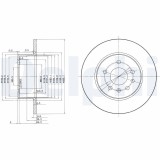 DELPHI BG3274 Disc frana