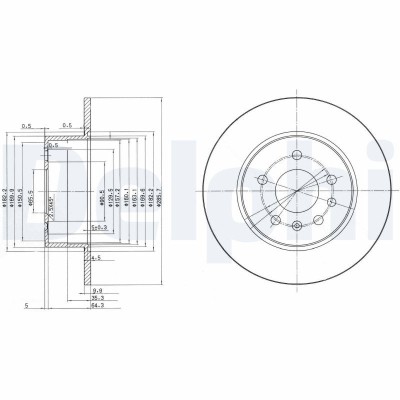 DELPHI BG3274 Disc frana foto