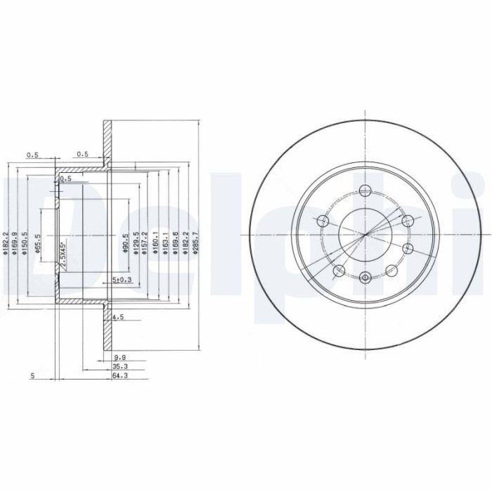 DELPHI BG3274 Disc frana