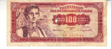 M1 - Bancnota foarte veche - Fosta Iugoslavia - 100 dinarI - 1955