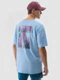 Tricou cu imprimeu pentru bărbați - albastru, 4F Sportswear