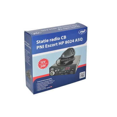 Statie radio CB PNI Escort HP 8024 cu ASQ reglabil si alimentare 12V-24V foto