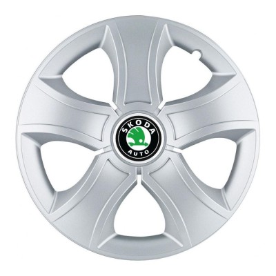 Set 4 Capace Roti 16 inchi (R16) Bis Gri, Compatibile Cu Skoda foto
