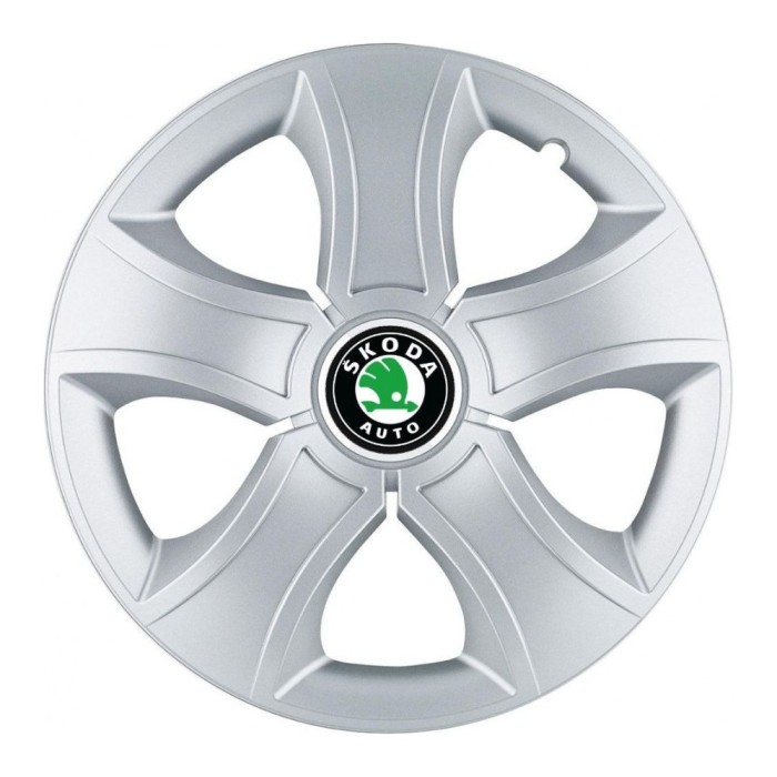 Set 4 Capace Roti 16 inchi (R16) Bis Gri, Compatibile Cu Skoda