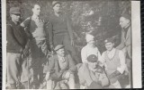 Fotografie tip Carte Postala, Grup de barbati in excursie, la munte, anii 40
