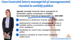 Curs Controlul intern managerial ?i managementul riscului in entita?i publice foto