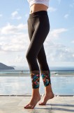 P597-1 Colanti sport din material elastic accesorizat cu plasa si print colorat, L/XL, M, M/L, S/M