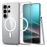 Husa MagSafe pentru Samsung Galaxy S26 Ultra S948, Spigen, Ultra Hybrid, Transparenta Alba ACS10679
