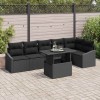 VidaXL Set de canapele pentru grădină 7 pcs Negru 100 x 55 x 73 cm 3357756