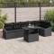 vidaXL Set de canapele pentru grădină 7 pcs Negru 100 x 55 x 73 cm 3357756