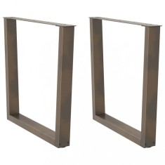 vidaXL Picioare de masă &icirc;n formă de V, 2 buc., oțel natural, 80x(72-73,3) cm 4012651