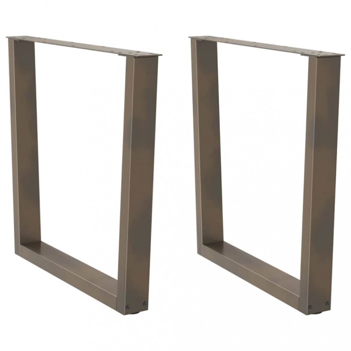 vidaXL Picioare de masă &icirc;n formă de V, 2 buc., oțel natural, 80x(72-73,3) cm 4012651